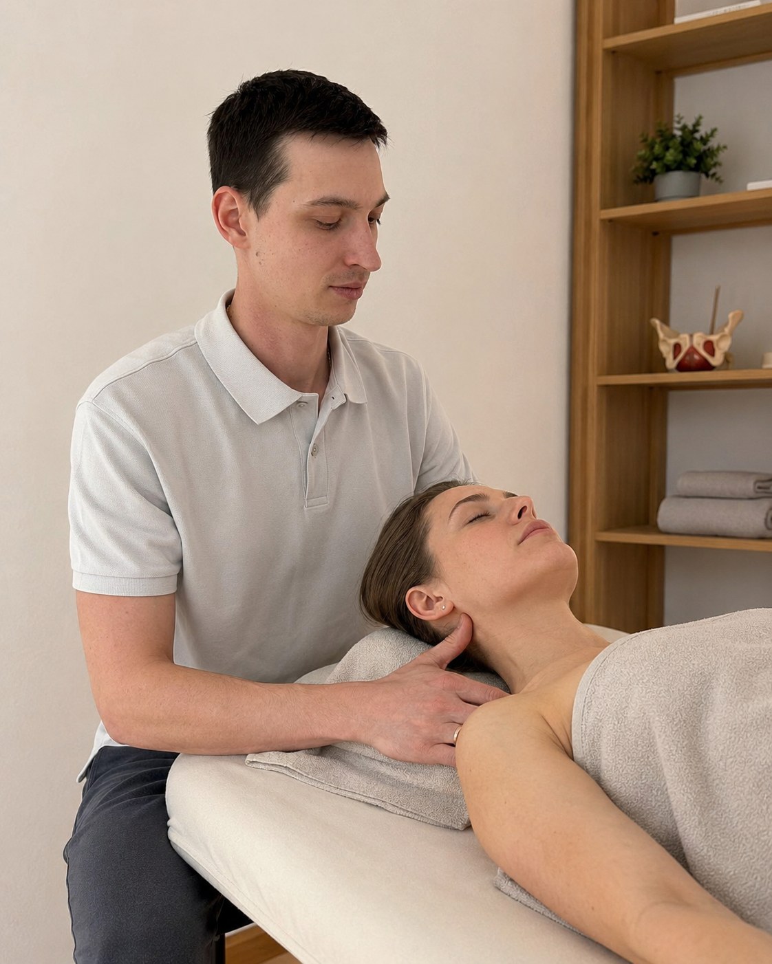 Kraft & Ruhe specialist in a calm treatment room